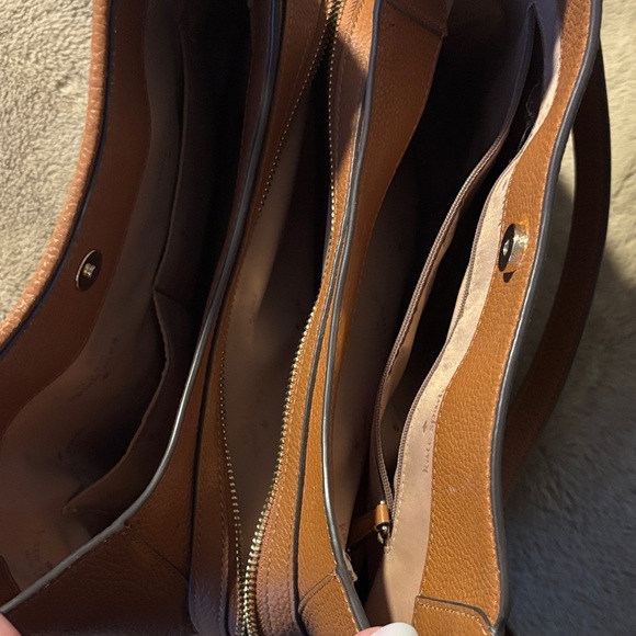 kate spade Patchwork Suede & Leather Shoulder Bag in Tan and Cream - Picture 5 of 6